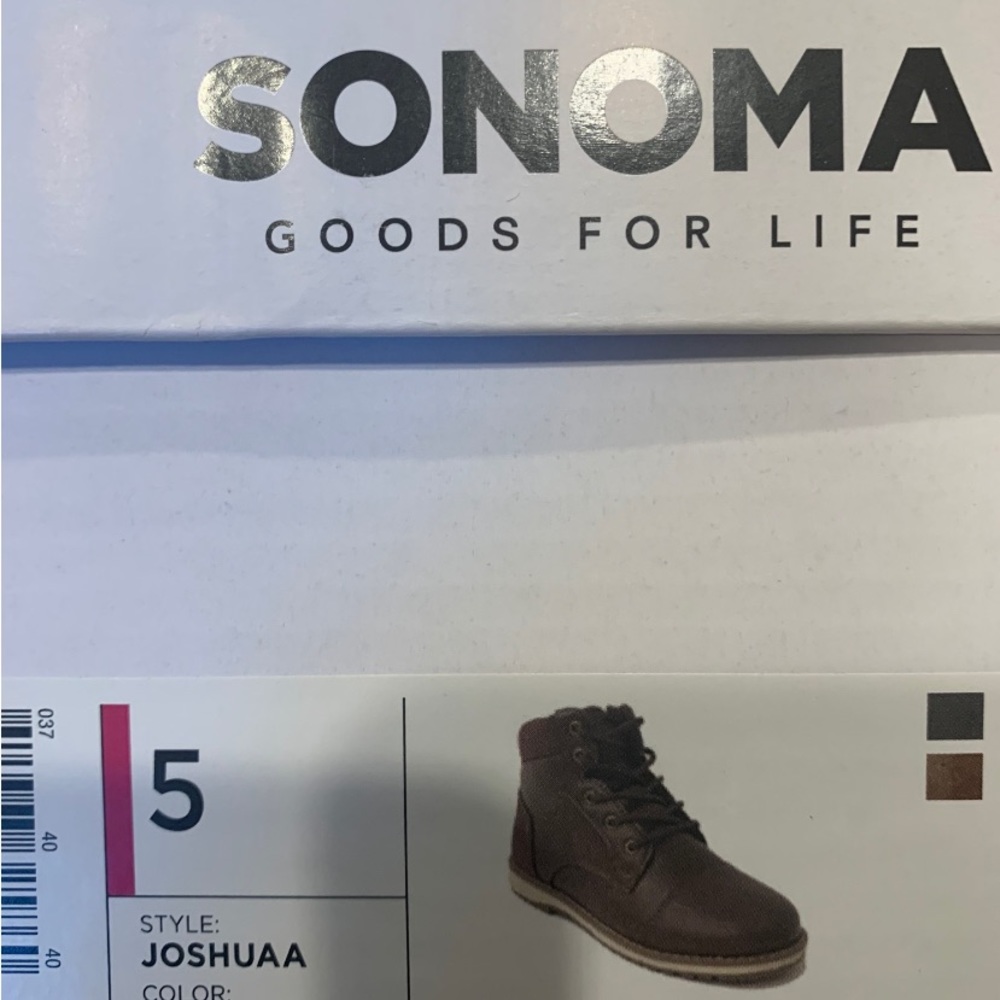 Sonoma Goods For Life Joshuaa boys' cap toe ankle boots.